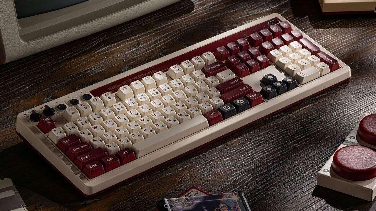8BitDo Full-Sized Retro Mechanical Keyboard (PC, Mac, Steam Deck, Mobile)