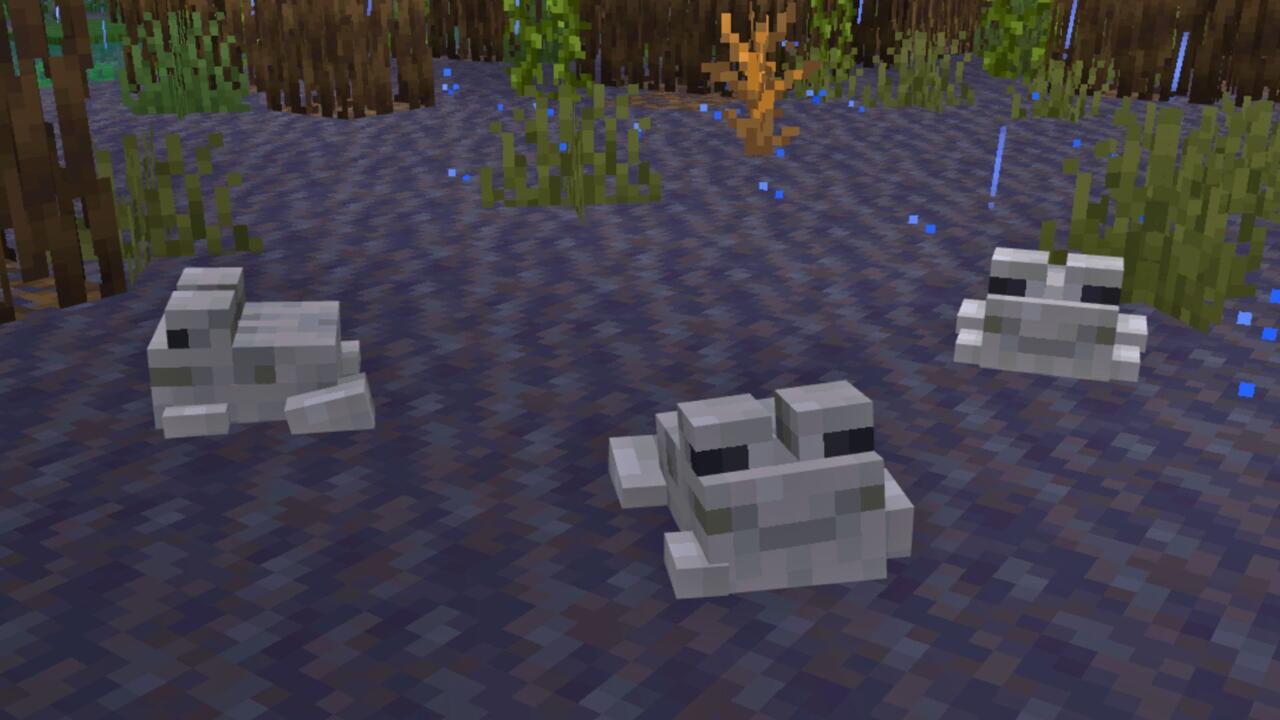 Three cold-variant frogs