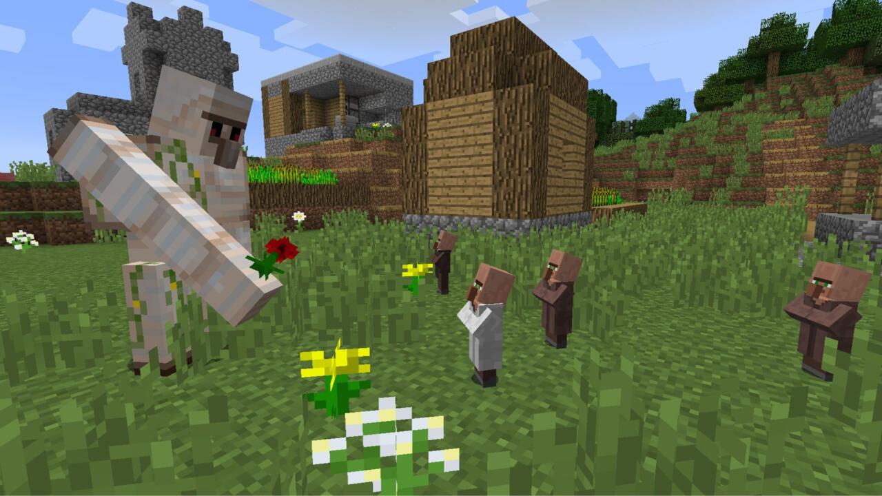 Iron Golem protecting his villagers