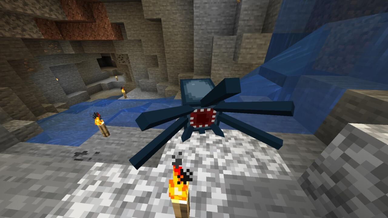 A squid in a cave