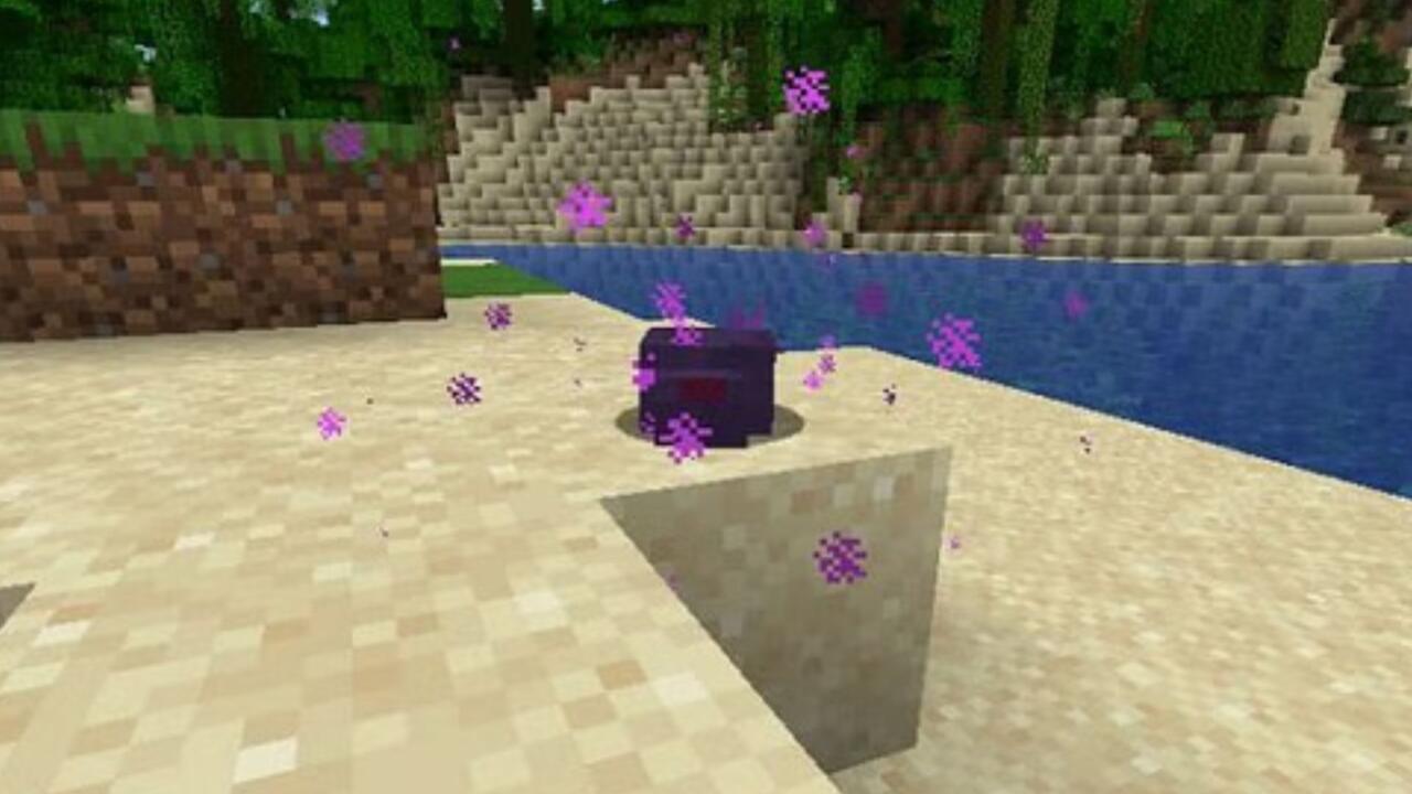 Endermites emit purple particles similar to Endermen