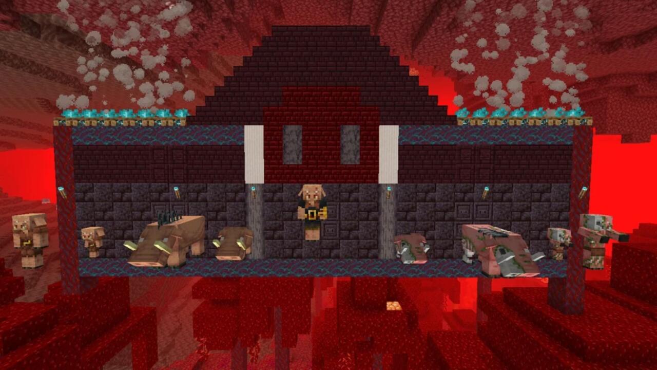 Hoglins, Zoglins, and their baby forms in some stables