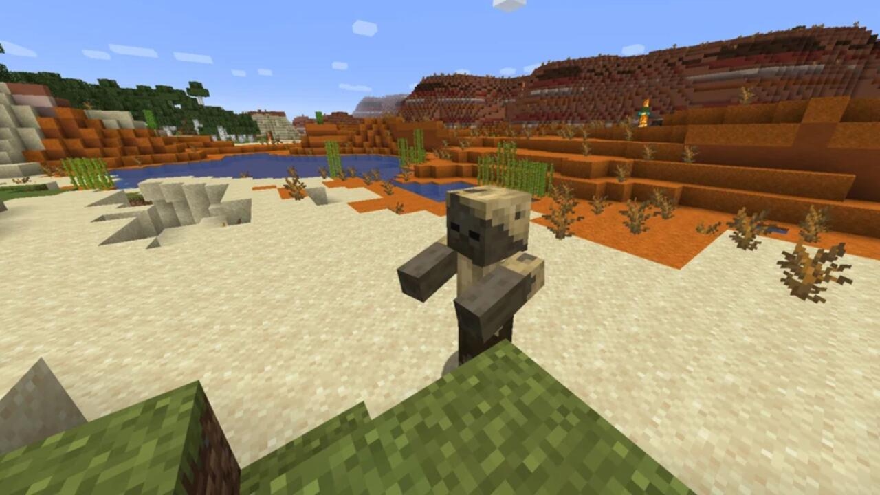 A Husk spawns in the desert biomes