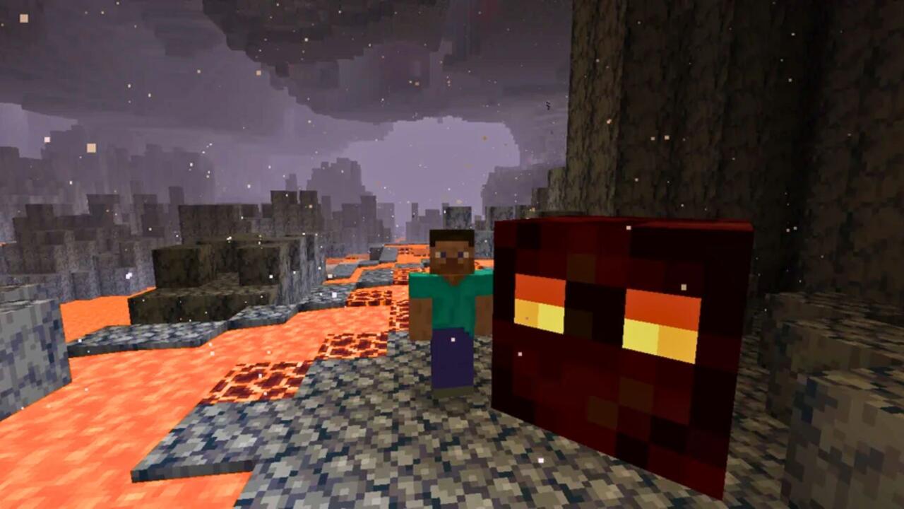The size difference between a player and a Magma Cube