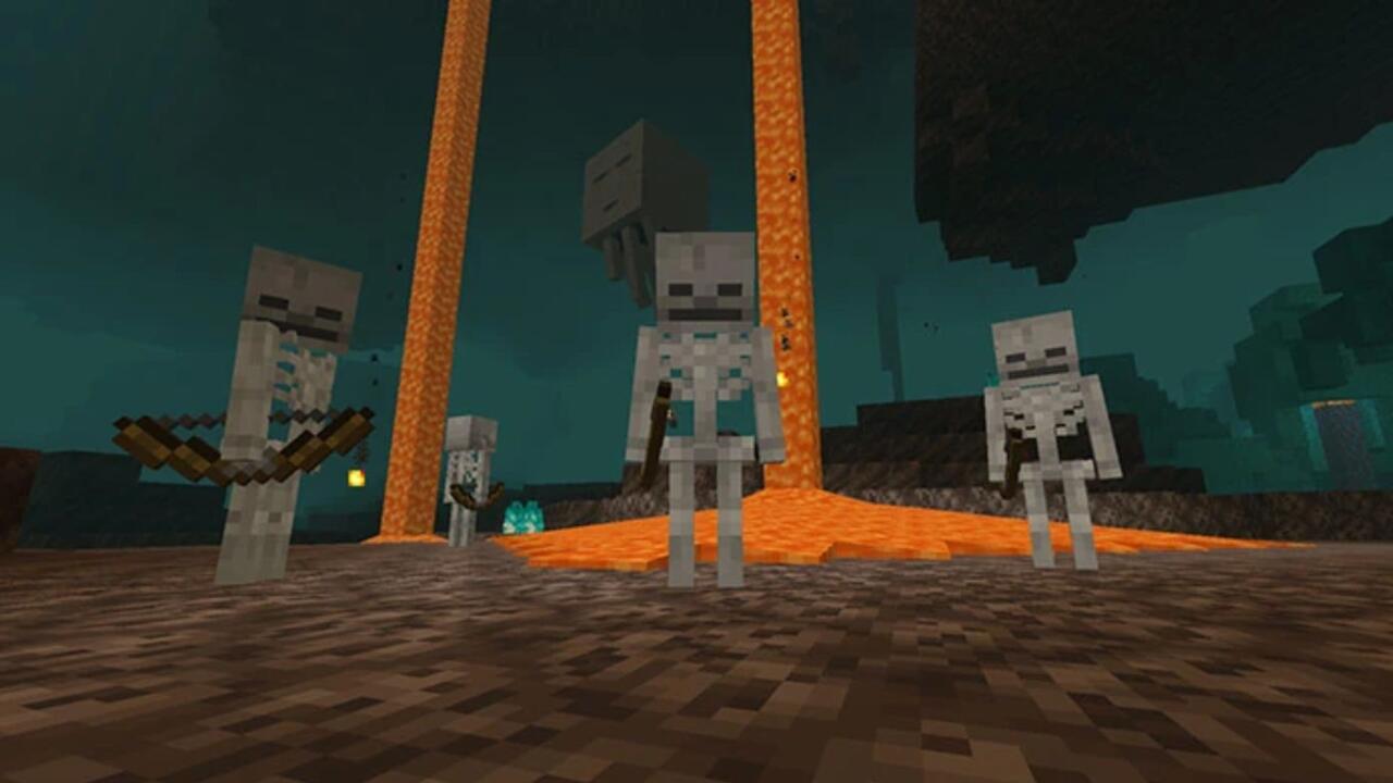 Skeletons can spawn in the Nether