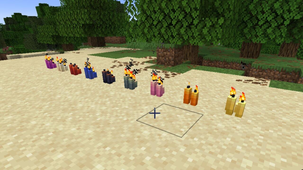Candles can be dyed a variety of colors