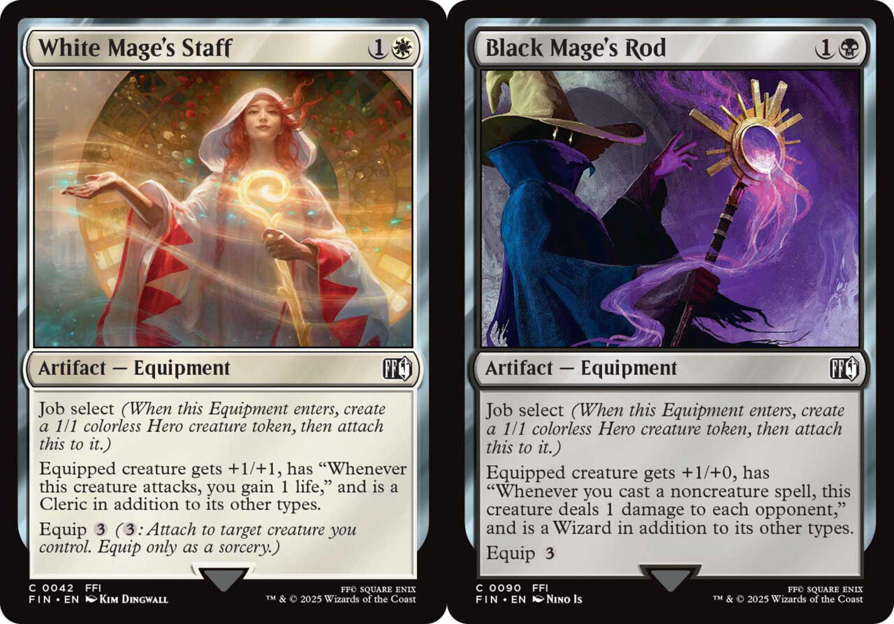 White Mage's Staff and Black Mage's Rod